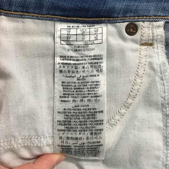 Guess Denim Cutoff High-waisted Shorts Size 27 - Picture 6 of 7